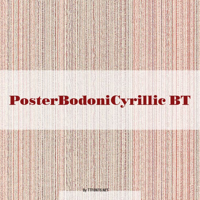 PosterBodoniCyrillic BT example